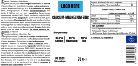 White label Calcium Magnesium Zinc